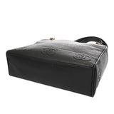 CHANEL シャネル トリプルココマーク ブラック レディース キャビアスキン ショルダーバッグ ABランク 中古 銀蔵