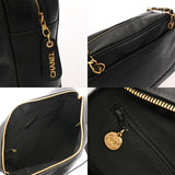 CHANEL シャネル トリプルココマーク ブラック レディース キャビアスキン ショルダーバッグ ABランク 中古 銀蔵