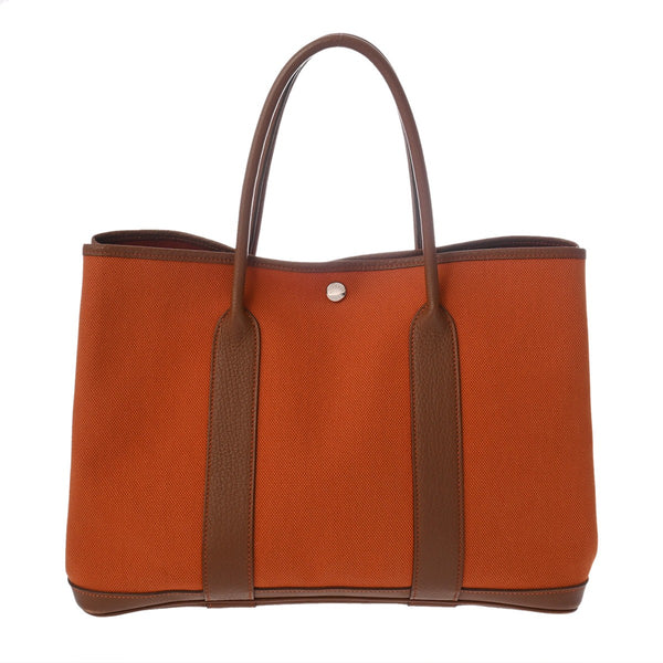 HERMES エルメス ガーデンパーティ PM ポティロン □O刻印(2011年頃) レディース トワルアッシュ ハンドバッグ Bランク 中古 銀蔵