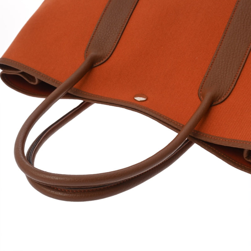 HERMES エルメス ガーデンパーティ PM ポティロン □O刻印(2011年頃) レディース トワルアッシュ ハンドバッグ Bランク 中古 銀蔵