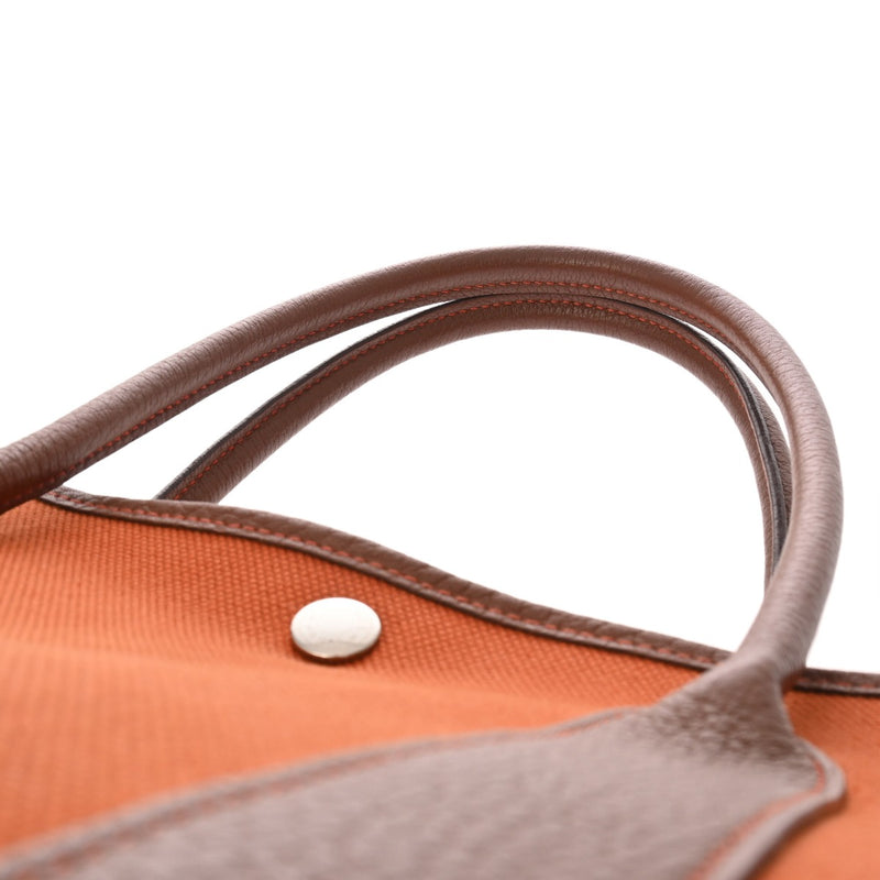 HERMES エルメス ガーデンパーティ PM ポティロン □O刻印(2011年頃) レディース トワルアッシュ ハンドバッグ Bランク 中古 銀蔵