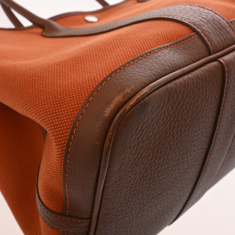 HERMES エルメス ガーデンパーティ PM ポティロン □O刻印(2011年頃) レディース トワルアッシュ ハンドバッグ Bランク 中古 銀蔵