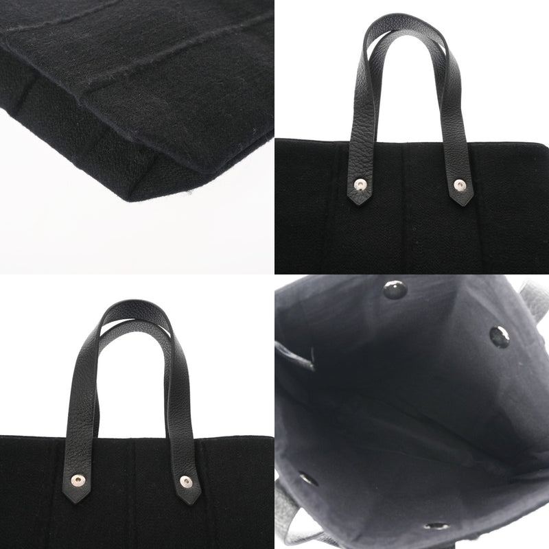 HERMES エルメス アメダバ PM ブラック レディース ウール ハンドバッグ ABランク 中古 銀蔵