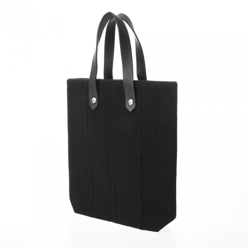 HERMES エルメス アメダバ PM ブラック レディース ウール ハンドバッグ ABランク 中古 銀蔵