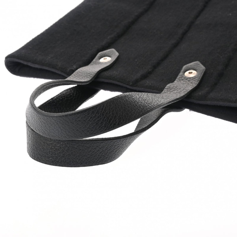 HERMES エルメス アメダバ PM ブラック レディース ウール ハンドバッグ ABランク 中古 銀蔵