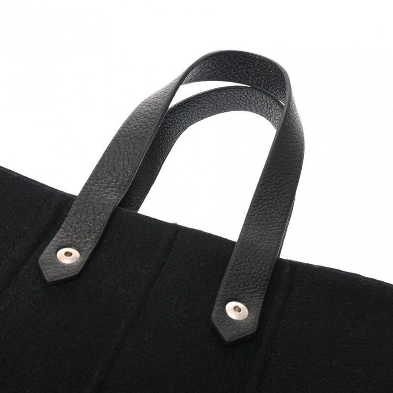 HERMES エルメス アメダバ PM ブラック レディース ウール ハンドバッグ ABランク 中古 銀蔵