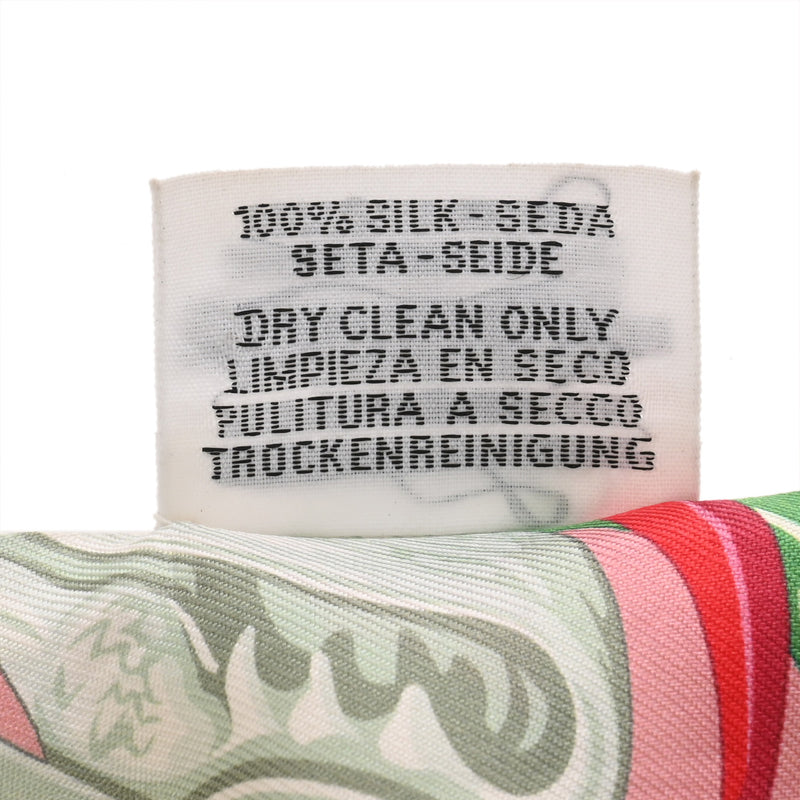 HERMES エルメス ツイリー DANSE PACIFIQUE ピンク/マルチカラー レディース シルク100％ スカーフ Bランク 中古 銀蔵