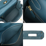 HERMES エルメス ケリー 32 内縫い 2WAY ブルージーン □L刻印(2008年頃) レディース トリヨンクレマンス ハンドバッグ Bランク 中古 銀蔵