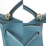 HERMES エルメス ケリー 32 内縫い 2WAY ブルージーン □L刻印(2008年頃) レディース トリヨンクレマンス ハンドバッグ Bランク 中古 銀蔵
