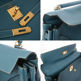 HERMES エルメス ケリー 32 内縫い 2WAY ブルージーン □L刻印(2008年頃) レディース トリヨンクレマンス ハンドバッグ Bランク 中古 銀蔵