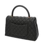 CHANEL シャネル ラージトップハンドル フラップバッグ 29cm 2WAY ブラック A92991 レディース キャビアスキン ハンドバッグ ABランク 中古 銀蔵