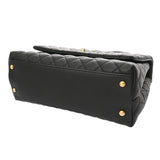CHANEL シャネル ラージトップハンドル フラップバッグ 29cm 2WAY ブラック A92991 レディース キャビアスキン ハンドバッグ ABランク 中古 銀蔵
