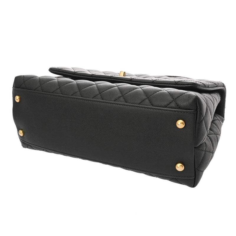 CHANEL シャネル ラージトップハンドル フラップバッグ 29cm 2WAY ブラック A92991 レディース キャビアスキン ハンドバッグ ABランク 中古 銀蔵