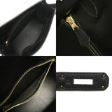 HERMES エルメス ケリー 28 外縫い ブラック □G刻印(2003年頃) レディース ボックスカーフ 2WAYバッグ Aランク 中古 銀蔵