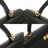 HERMES エルメス ケリー 28 外縫い ブラック □G刻印(2003年頃) レディース ボックスカーフ 2WAYバッグ Aランク 中古 銀蔵