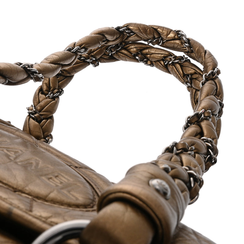 CHANEL シャネル マトラッセ チェーンボストンバッグ ゴールド レディース ラムスキン ハンドバッグ ABランク 中古 銀蔵