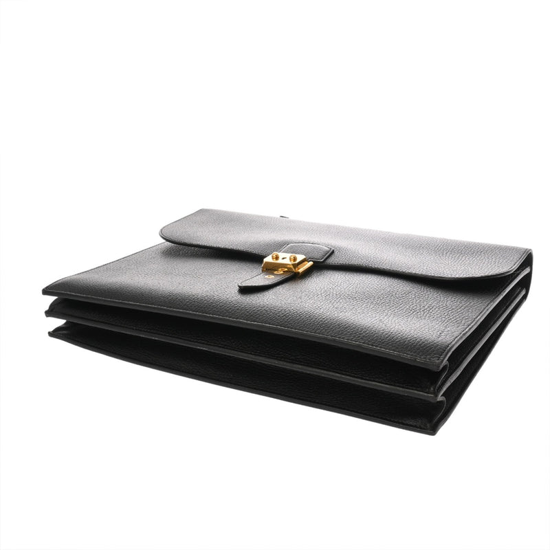 HERMES エルメス サック アデペッシュ38 ブラック ○Z刻印(1996年頃) メンズ アルデンヌ ブリーフケース Bランク 中古 銀蔵