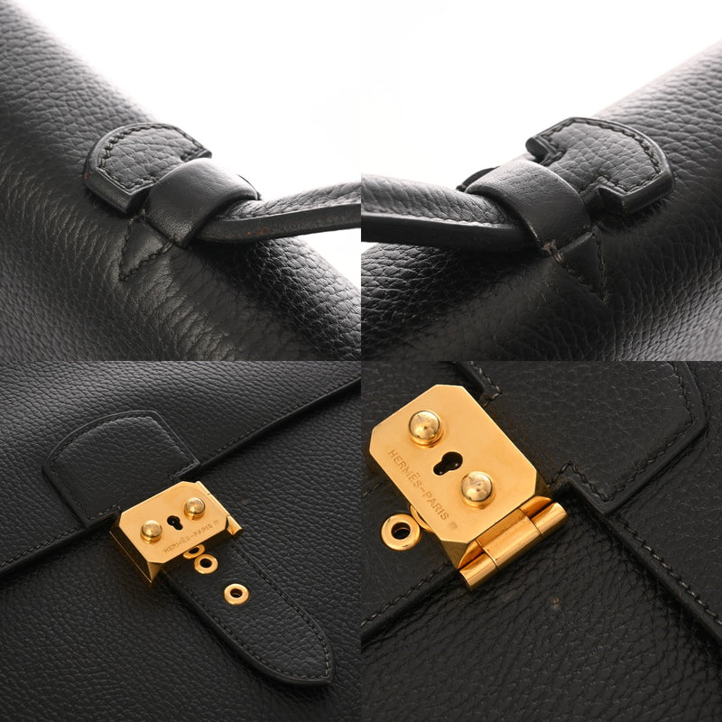 HERMES エルメス サック アデペッシュ38 ブラック ○Z刻印(1996年頃) メンズ アルデンヌ ブリーフケース Bランク 中古 銀蔵