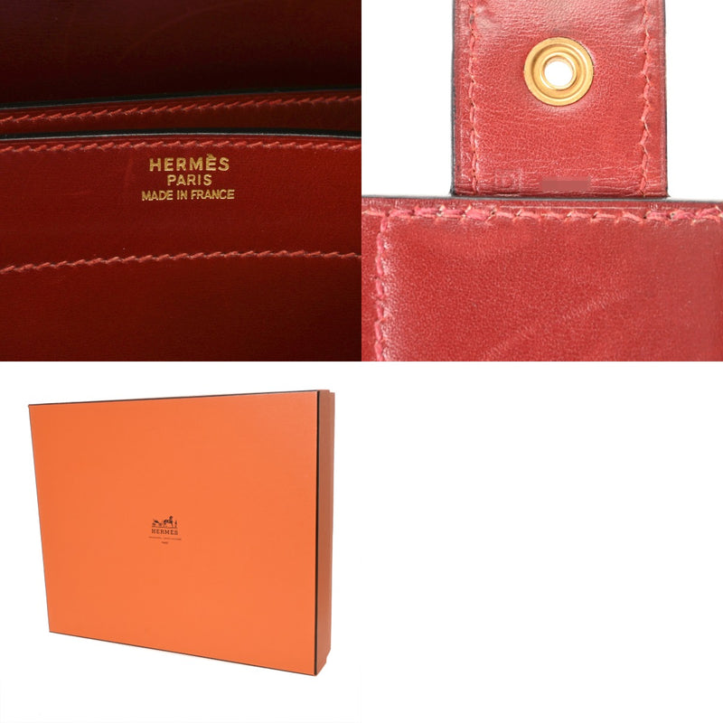 HERMES エルメス サック アデペッシュ 38 ルージュアッシュ □D刻印(2000年頃) メンズ ボックスカーフ ビジネスバッグ Bランク 中古 銀蔵