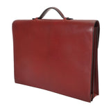 HERMES エルメス サック アデペッシュ 38 ルージュアッシュ □D刻印(2000年頃) メンズ ボックスカーフ ビジネスバッグ Bランク 中古 銀蔵