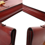 HERMES エルメス サック アデペッシュ 38 ルージュアッシュ □D刻印(2000年頃) メンズ ボックスカーフ ビジネスバッグ Bランク 中古 銀蔵