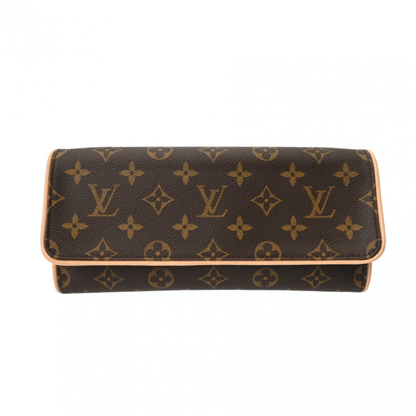 LOUIS VUITTON ルイヴィトン モノグラム ポシェットツイン GM ブラウン M51852 レディース モノグラムキャンバス ショルダーバッグ 新同 中古 銀蔵