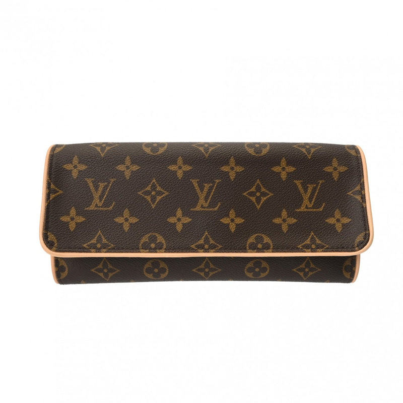 LOUIS VUITTON ルイヴィトン モノグラム ポシェットツイン GM ブラウン M51852 レディース モノグラムキャンバス ショルダーバッグ 新同 中古 銀蔵