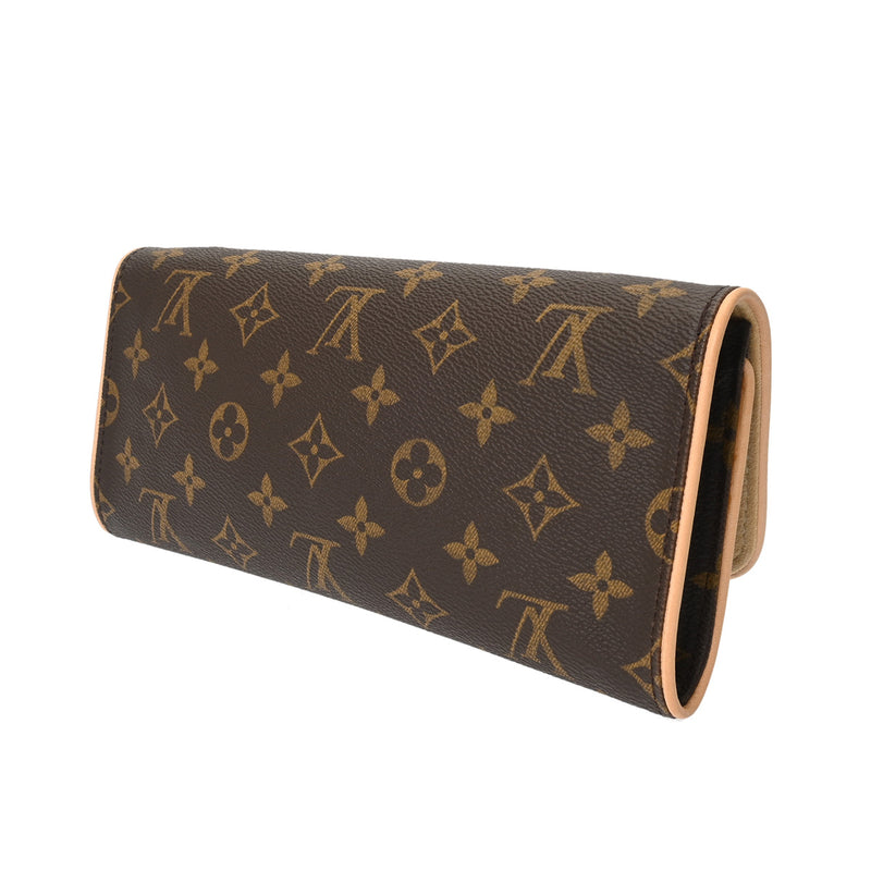 LOUIS VUITTON ルイヴィトン モノグラム ポシェットツイン GM ブラウン M51852 レディース モノグラムキャンバス ショルダーバッグ 新同 中古 銀蔵