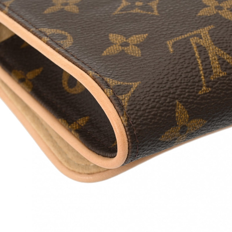 LOUIS VUITTON ルイヴィトン モノグラム ポシェットツイン GM ブラウン M51852 レディース モノグラムキャンバス ショルダーバッグ 新同 中古 銀蔵