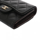 CHANEL シャネル クラシック スモールフラップウォレット ブラック AP0229 レディース キャビアスキン 三つ折り財布 未使用 銀蔵