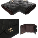 CHANEL シャネル クラシック スモールフラップウォレット ブラック AP0229 レディース キャビアスキン 三つ折り財布 未使用 銀蔵