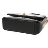 CHANEL シャネル マトラッセ ミニ チェーンショルダー サイドロゴ ブラック レディース ラムスキン ショルダーバッグ ABランク 中古 銀蔵