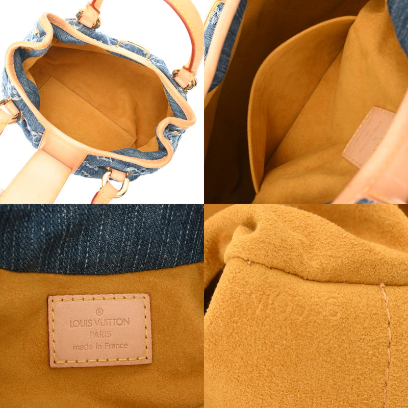 LOUIS VUITTON ルイヴィトン モノグラムデニム プリーティ ブルー