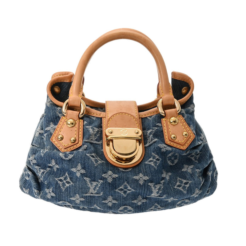 LOUIS VUITTON ルイヴィトン モノグラムデニム プリーティ ブルー