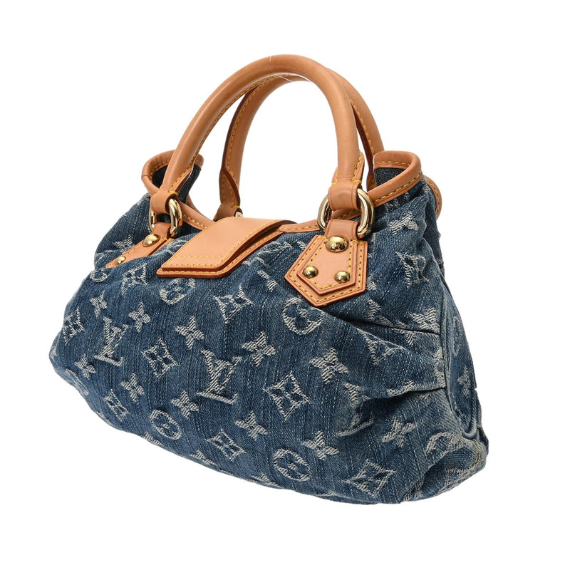 ルイヴィトン/LOUIS VUITTON デニムハンドバッグ LOUIS VUITTON ルイヴィトン モノグラムデニム プリーティ ブルー
