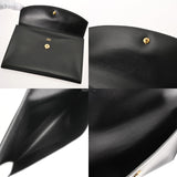 HERMES エルメス ポシェットカデナ ブラック □D刻印(2000年頃) メンズ ボックスカーフ クラッチバッグ Aランク 中古 銀蔵