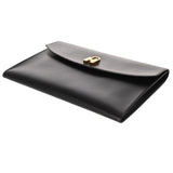 HERMES エルメス ポシェットカデナ ブラック □D刻印(2000年頃) メンズ ボックスカーフ クラッチバッグ Aランク 中古 銀蔵