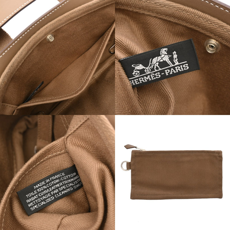 HERMES エルメス ヴァルパライソ PM ロング エトゥープ レディース トワルシェブロン ヴォーグミ ハンドバッグ ABランク 中古 銀蔵