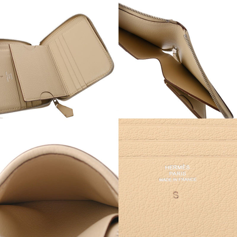 HERMES エルメス コンパクトウォレット ソルド品 パーシェマン □M刻印(2009年頃) ユニセックス オーストリッチ 二つ折り財布 Aランク 中古 銀蔵