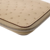 HERMES エルメス コンパクトウォレット ソルド品 パーシェマン □M刻印(2009年頃) ユニセックス オーストリッチ 二つ折り財布 Aランク 中古 銀蔵