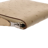 HERMES エルメス コンパクトウォレット ソルド品 パーシェマン □M刻印(2009年頃) ユニセックス オーストリッチ 二つ折り財布 Aランク 中古 銀蔵