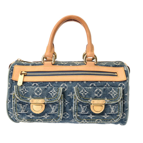 LOUIS VUITTON ルイヴィトン モノグラムデニム ネオスピーディ ブルー M95019 レディース デニム ハンドバッグ ABランク 中古 銀蔵