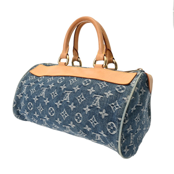 LOUIS VUITTON ルイヴィトン モノグラムデニム ネオスピーディ ブルー M95019 レディース デニム ハンドバッグ ABランク 中古 銀蔵