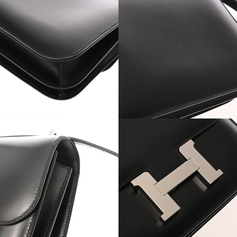 HERMES エルメス コンスタンス3 ミニ 18 ブラック Y刻印(2020年頃) レディース ボックスカーフ ショルダーバッグ 新同 中古 銀蔵