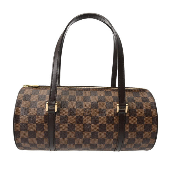 LOUIS VUITTON ルイヴィトン ダミエ パピヨン GM ブラウン レッド N51303 レディース ダミエキャンバス ハンドバッグ Aランク 中古 銀蔵