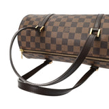 LOUIS VUITTON ルイヴィトン ダミエ パピヨン GM ブラウン レッド N51303 レディース ダミエキャンバス ハンドバッグ Aランク 中古 銀蔵