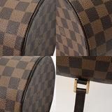 LOUIS VUITTON ルイヴィトン ダミエ パピヨン GM ブラウン レッド N51303 レディース ダミエキャンバス ハンドバッグ Aランク 中古 銀蔵