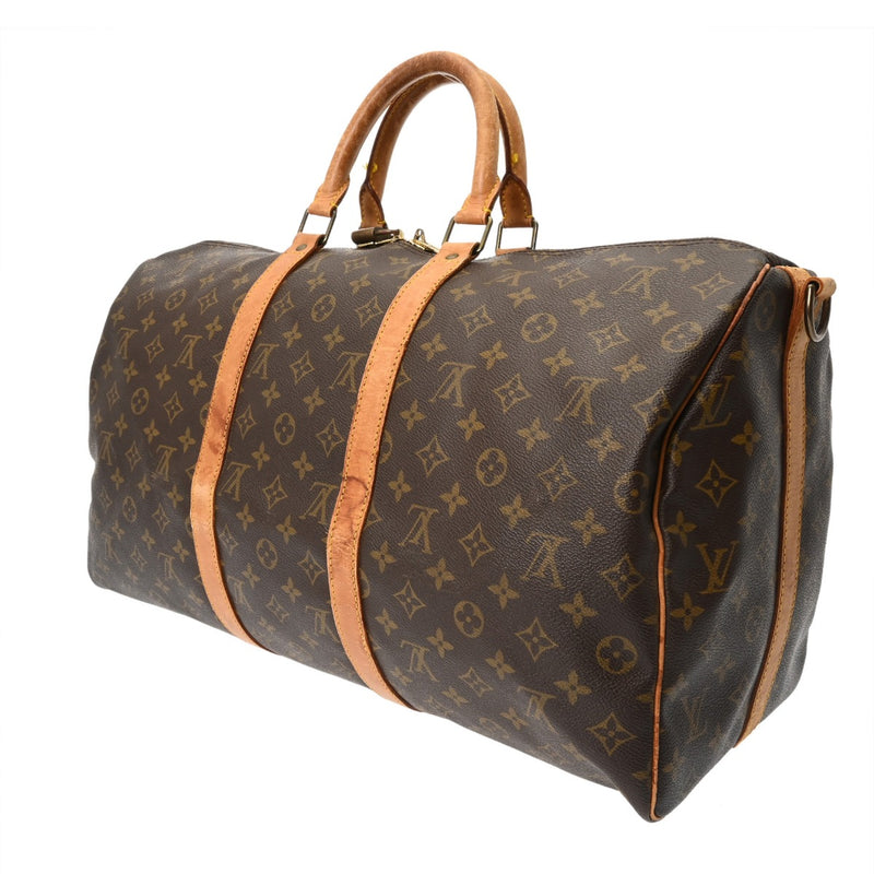LOUIS VUITTON ルイヴィトン モノグラム キーポルバンドリエール 50 ブラウン M41416 レディース モノグラムキャンバス ボストンバッグ Bランク 中古 銀蔵