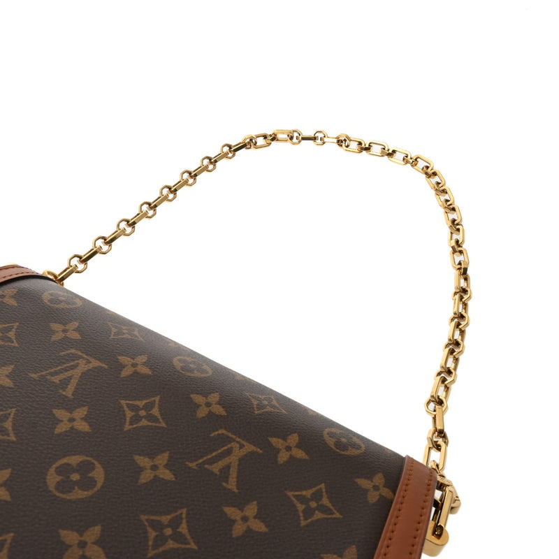LOUIS VUITTON ルイヴィトン モノグラムリバース ドーフィーヌ MM 旧型 キャメル系/ブラウン M44391 レディース モノグラムキャンバス ショルダーバッグ ABランク 中古 銀蔵