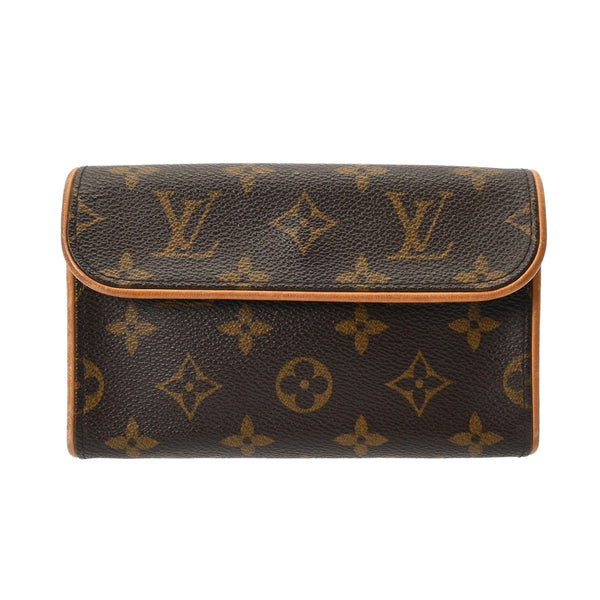 LOUIS VUITTON ルイヴィトン モノグラム ポシェットフロランティーヌ ベルトXS ブラウン M51855 レディース モノグラムキャンバス ウエストバッグ Bランク 中古 銀蔵